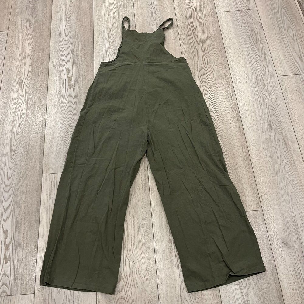 Woman's Trendy Green Overalls 2XL